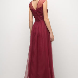 Cinderella's Closet Dresses - Burgundy A-Line Bridesmaid Long Dress Cinderella's Closet Dresses - Burgundy A-Line Bridesmaid Long Dress